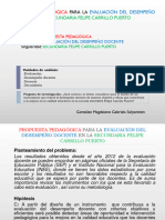 Propuesta Pedagógica para La Evaluación Del Desempeño Docente en La Secundaria Felipe Carrillo Puerto)