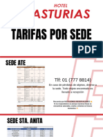 Tarifas Por Sede