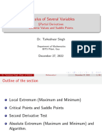 14.7 Extreme Values and Saddle Points