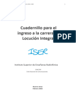 Cuadernillo Ingreso Locucion 2024 - ISER