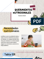 Presentación Nutrición Comida Niños Plan Alimentación Infantil Orgánico Crema Colorido