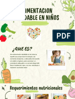 Presentación Diapositivas Negocio Catering Comida Ilustrativo Verde y Beige