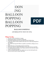 Balloon Popping (ST in STS)