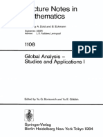 Lecture Notes in Mathematics: 1108 Global Analysis - Studies and Applications I