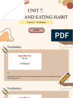 Unit 7: Recipes and Eating Habit: Lesson 1: Vocabulary