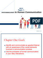 IMD 235 - Topic 1 - Essential of Human Comm