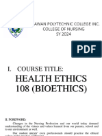 Ethics Syllabus Orientation