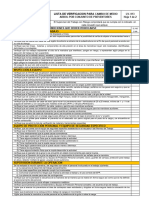 Lista de Verificación-013 para Cambio de Medio Arbol Por Conjunto de Preventores