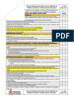 Lista de Verificación-042 para Hacer Limpieza en Tanque de Diesel o Agua