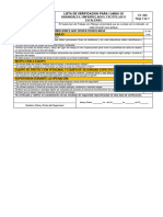 Lista de Verificación-024 para Cambio de Barandales