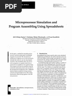 Microprocessor Assembling Using Spreadsheets: Program