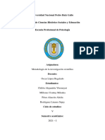 Universidad Nacional Pedro Ruiz Gallo: Metodología de La Investigación Científica
