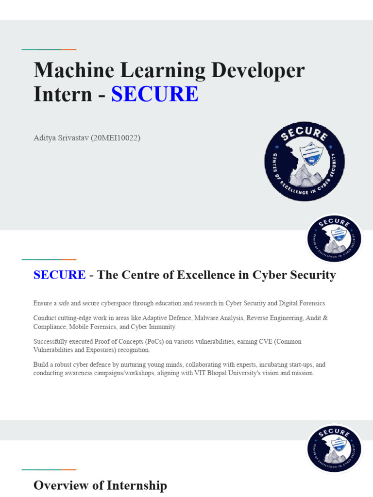 Machine Learning Intern in Cybersecurity | PDF | Security | Computer ...