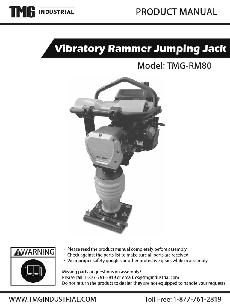 TMG-RM80 Rammer Product Manual | PDF | Carburetor | Combustion