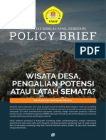 Policy Brief - Wisata Desa, Pengalian Potensi Atau Latah Semata