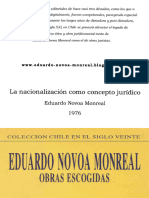 Eduardo Novoa Monreal La Nacionalizacion Como Concepto Juridico