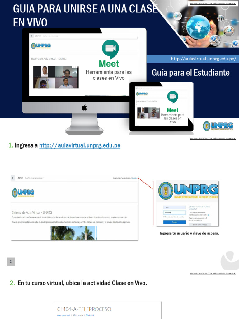Guía para Unirse A Una Clase en Vivo | PDF | Chat en linea | ciberespacio