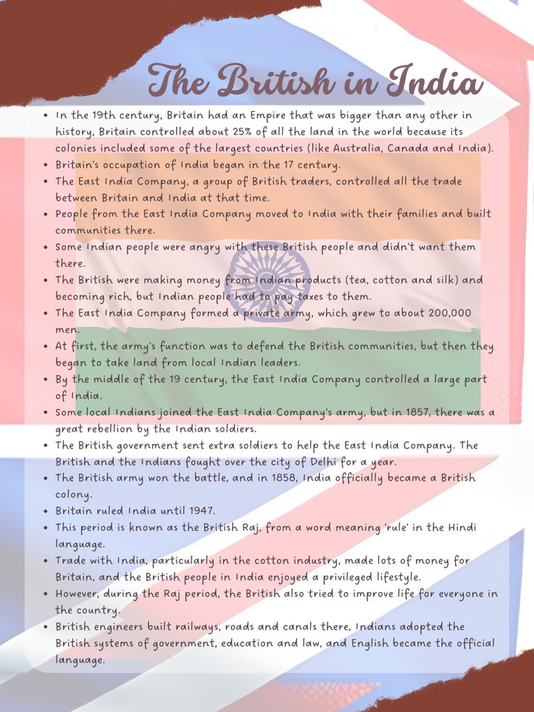 British Raj: Control and Impact in India | PDF | Travel