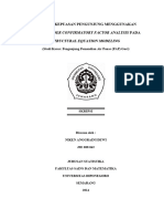 Second Order Confirmatory Factor Analysis Pada Structural Equation Modeling