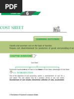 Cost Sheet