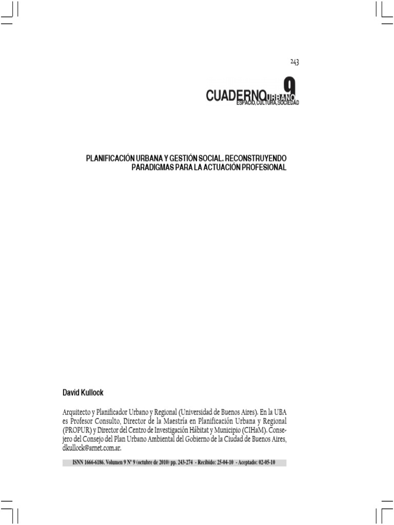 Kullock Planificacion y Gestion Urbana | Descargar gratis PDF ...