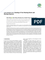Research Article: The Research On Planning of Taxi Sharing Route and Sharing Expenses