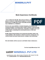 Experience Certificate Format For Mechanical Engineer