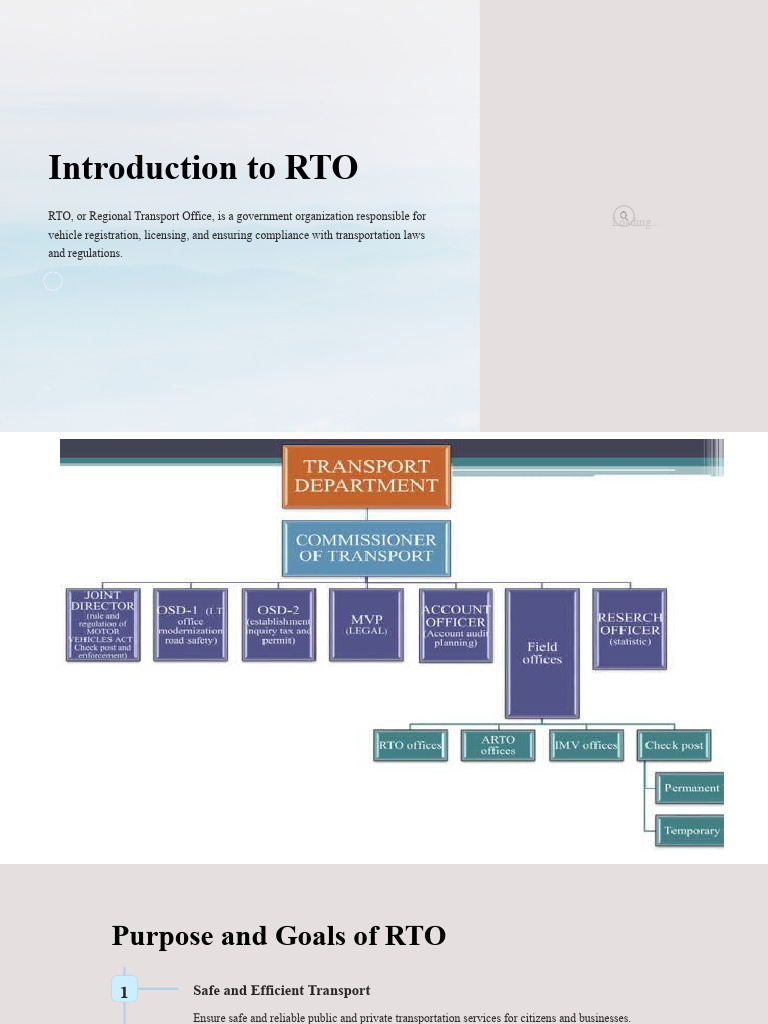RTO Department Structure and Functions | PDF | Regulatory Compliance ...