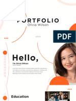 White and Orange Simple Portfolio Presentation