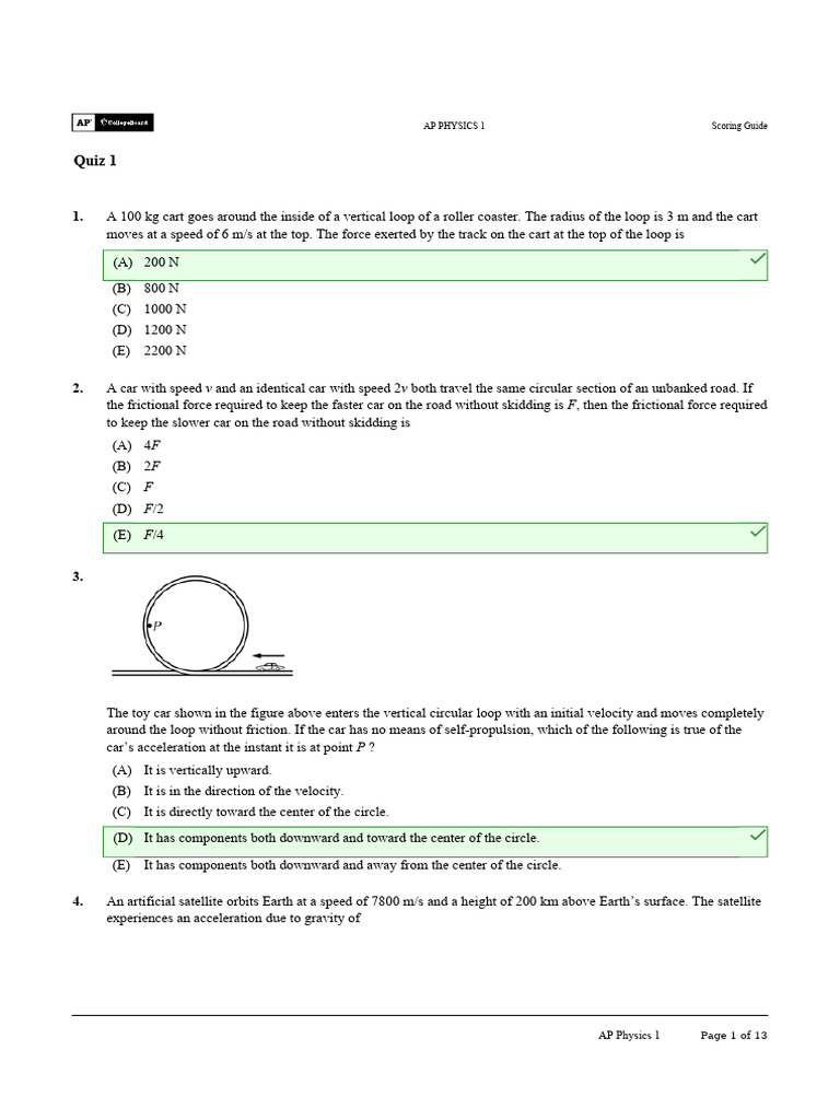 Physics Concepts in Circular Motion | PDF | Force | Mass