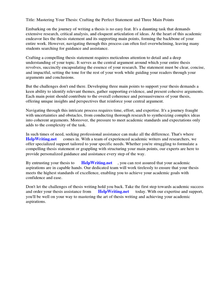 Thesis Writing Guide for Students | PDF | Essays | Thesis