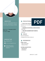 White Simple Student CV Resume 1