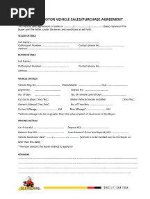 Motor Vehicle Sale Agreement Kenya Sample 00