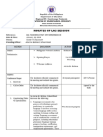 Language Assessment Lac Session Minutes