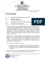 School Memorandum No. 001, S. 2024 School Based Inset 2024