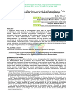 Análise Dos Factores Que Influenciam A Ocorrência de União Prematuros No Posto Administrativo de Mussa, No Distrito de Chinbunila em Moçambique