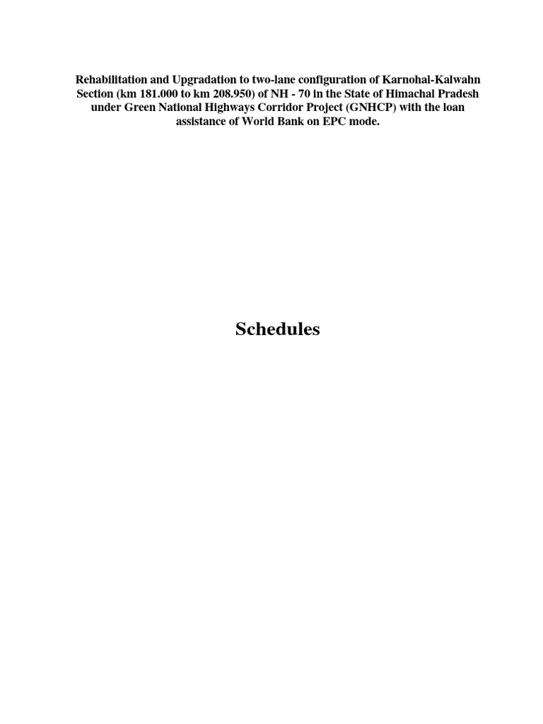 NH-70 Two-Lane Upgrade Project Details | PDF | Land Transport | Road ...