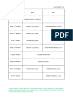 Timetable