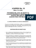 Plan de Desarrollo Municipal 2008-2011, Soacha, Colombia, "Soacha: Para Vivir Mejor"