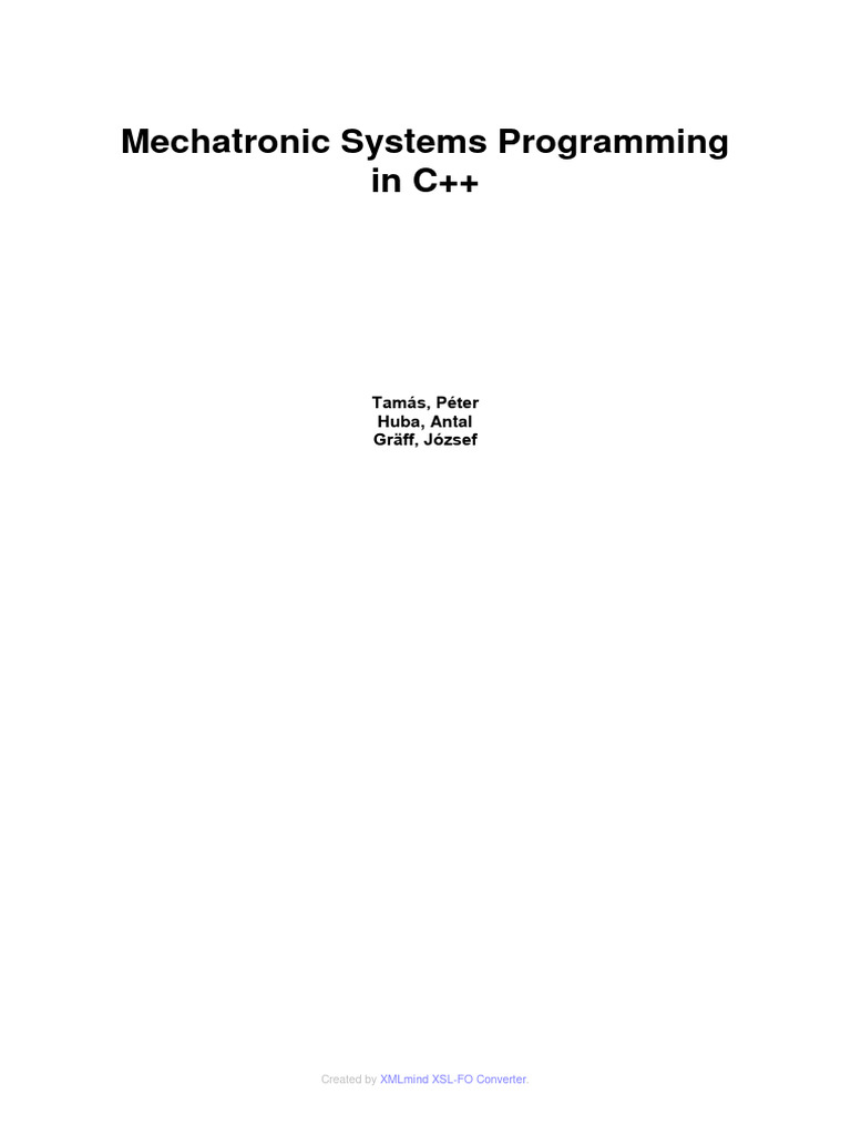 Mechatronic Systems Programming in C | PDF | Class (Computer ...