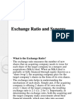 Exchange Ratio and Synergy