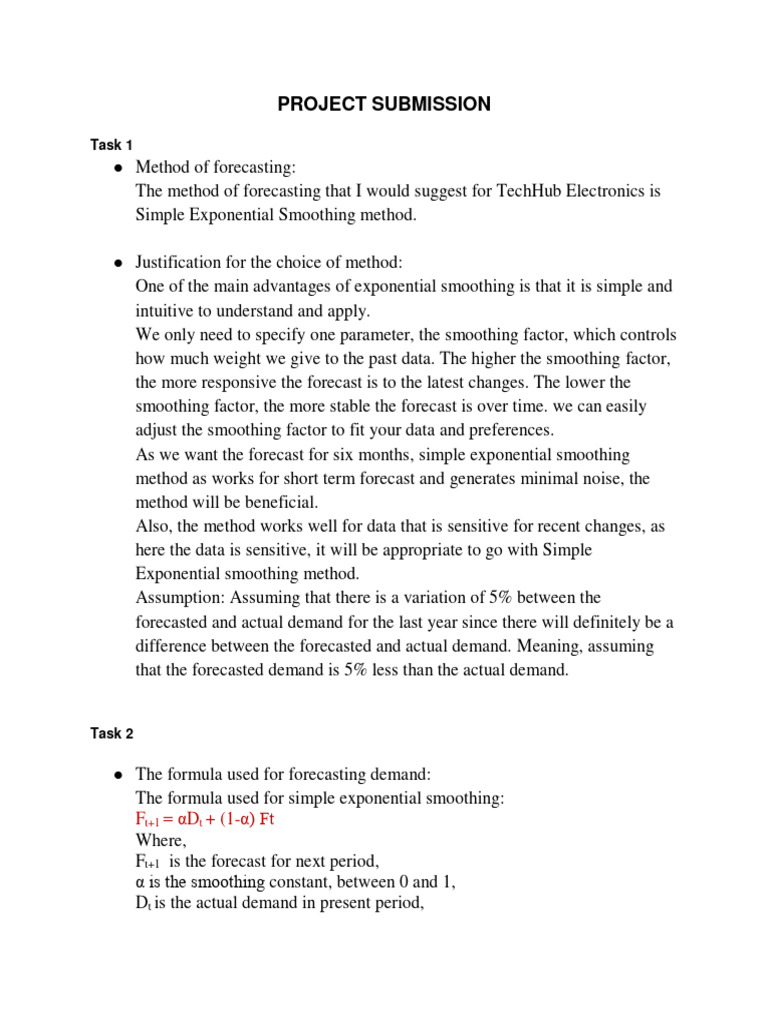 Demand Forecasting for TechHub Electronics | PDF | Forecasting | Business