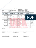 Kartu Rencana Studi: NO Kode Mata Kuliah SKS Kelas/Rgn Hari/Jam Kode Dosen