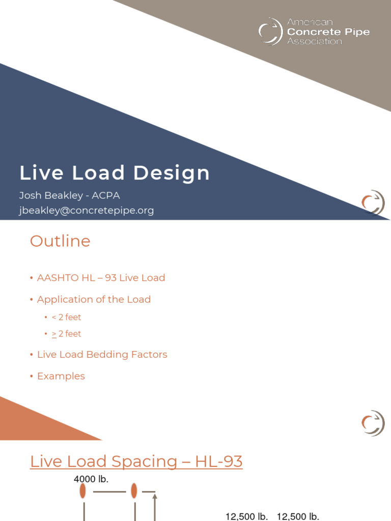 Live Load Design for AASHTO Standards | PDF | Axle | Physical Sciences