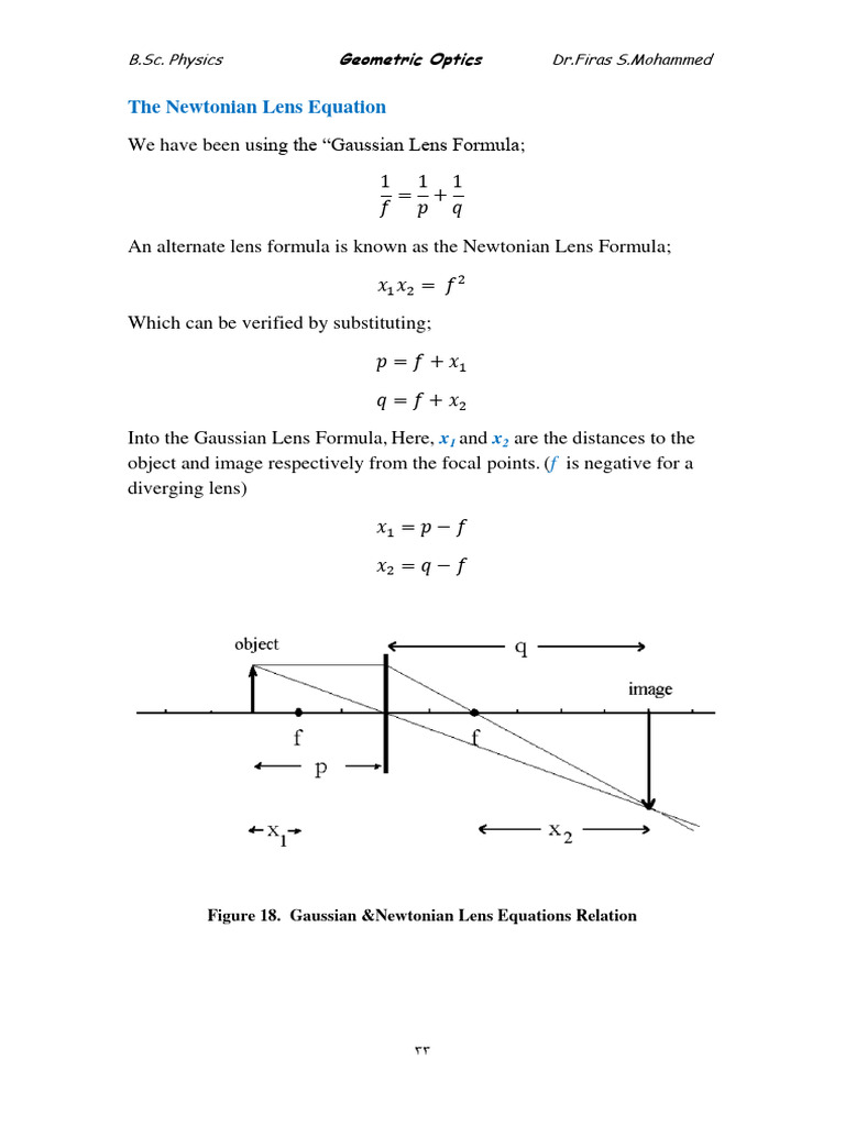 Geometric Optics for Physics Students | PDF | Radiation ...