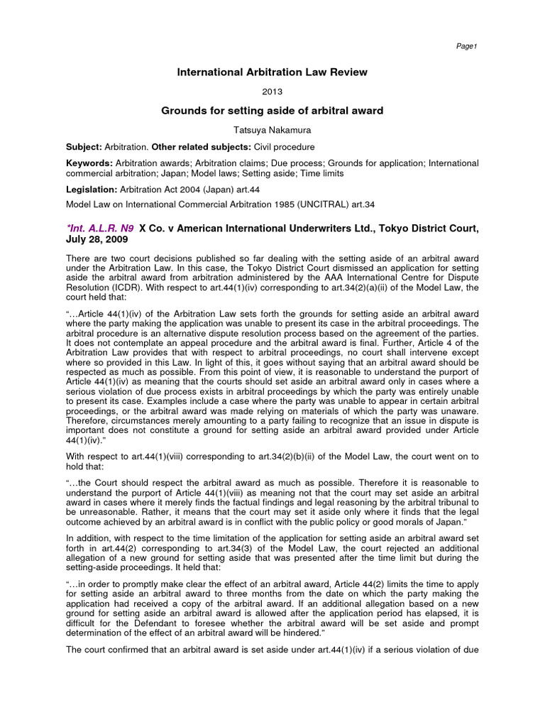 WLDoc 13-8-13 3 - 50 (PM) | PDF | Arbitration | Arbitral Tribunal