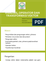 Analisis, Operator Dan Transformasi Vektor