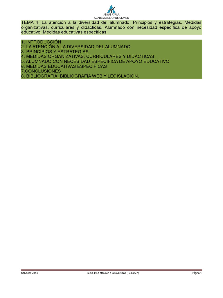 Atención a la Diversidad en Primaria LOMLOE | PDF | Educación primaria ...