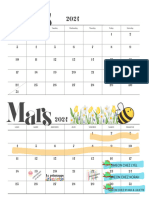White Minimalist Monthly Planner March 2024 Calendar