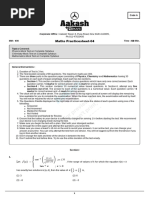 Maths Practicesheet-04 (Code-A) Ques.